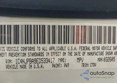 2014 Jeep Patriot Sport from USA, damaged, VIN 1C4NJPBA9ED533417